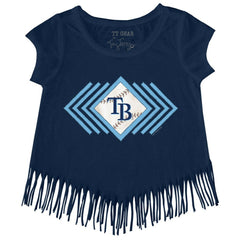 MLB Tampa Bay Rays Tiny Turnip Girls Youth Prism Arrows Fringe T-Shirt