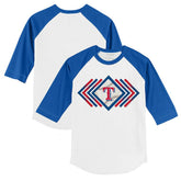 MLB Texas Rangers Tiny Turnip Youth Prism Arrows 3/4-Sleeve Raglan T-Shirt