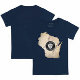 MLB Milwaukee Brewers Tiny Turnip Youth State Outline T-Shirt