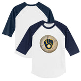 MLB Milwaukee Brewers Tiny Turnip Youth Stitched Baseball 3/4-Sleeve Raglan T-Shirt