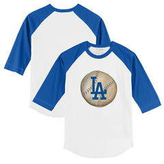 MLB Los Angeles Dodgers Tiny Turnip Youth Stitched Baseball 3/4-Sleeve Raglan T-Shirt