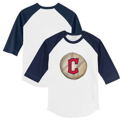 MLB Cleveland Guardians Tiny Turnip Youth Stitched Baseball 3/4-Sleeve Raglan T-Shirt