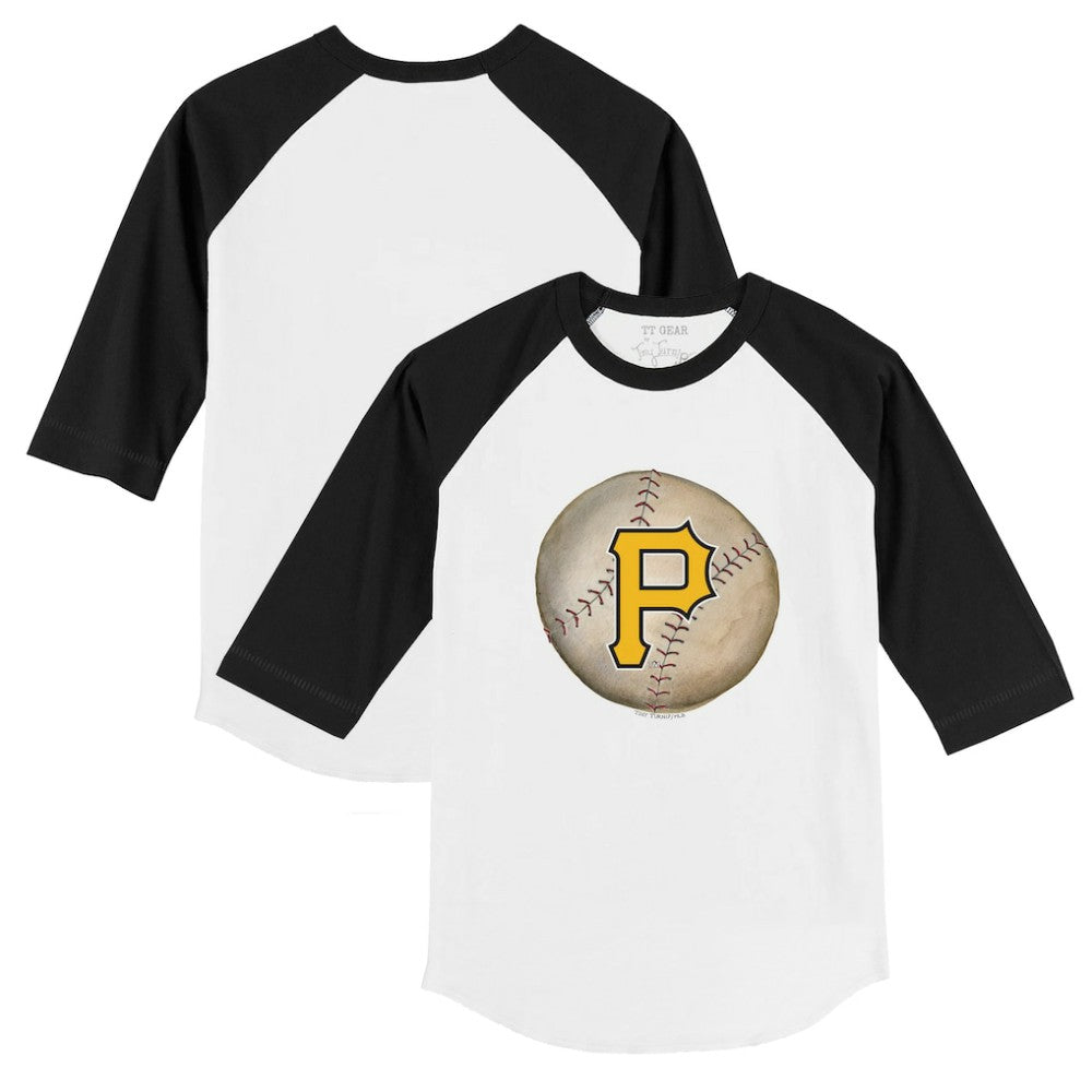 MLB Pittsburgh Pirates Tiny Turnip Youth Stitched Baseball 3/4-Sleeve Raglan T-Shirt