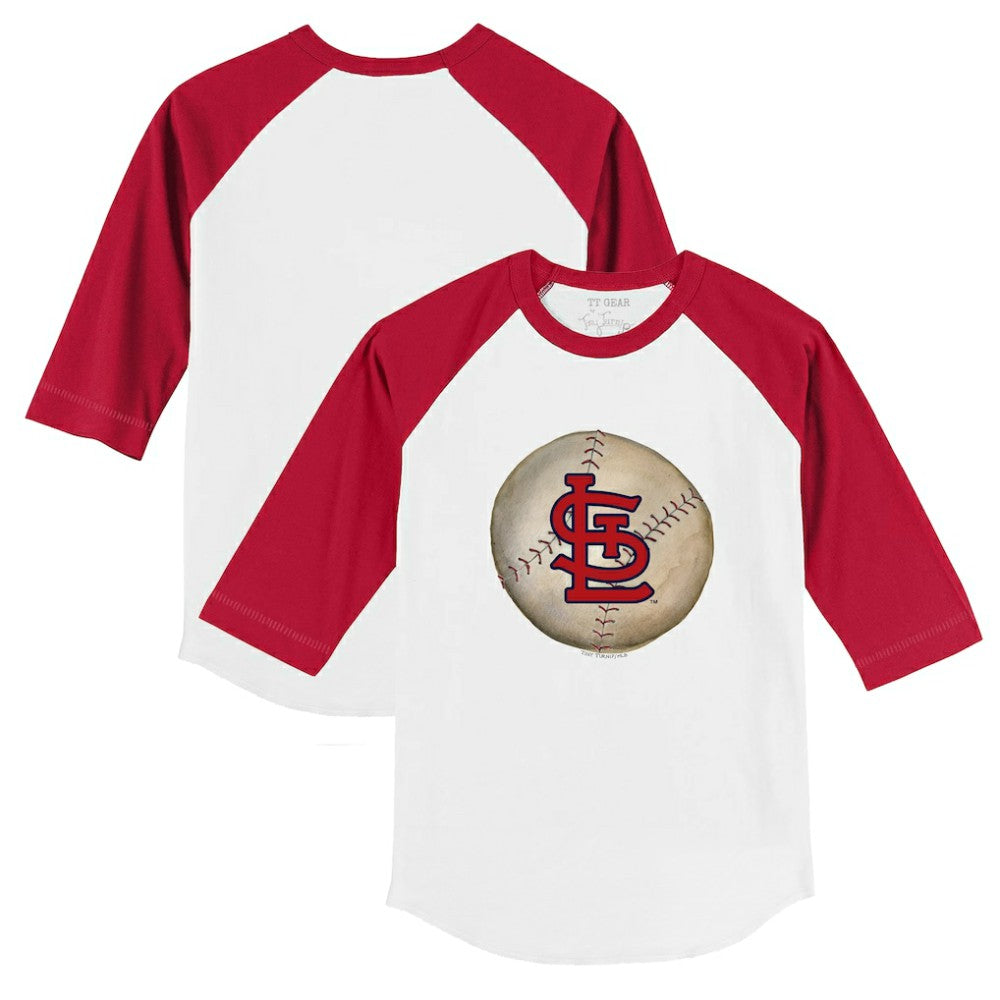 MLB St. Louis Cardinals Tiny Turnip Youth Stitched Baseball 3/4-Sleeve Raglan T-Shirt