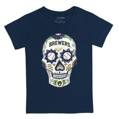 MLB Milwaukee Brewers Tiny Turnip Youth Sugar Skull T-Shirt