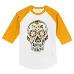 MLB San Diego Padres Tiny Turnip Youth Sugar Skull 3/4-Sleeve Raglan T-Shirt