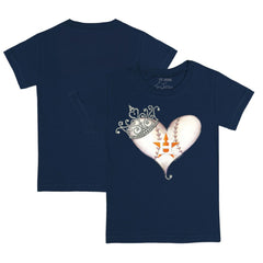 MLB Houston Astros Tiny Turnip Youth Tiara Heart T-Shirt