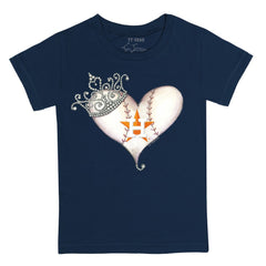 MLB Houston Astros Tiny Turnip Youth Tiara Heart T-Shirt