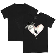 MLB Chicago White Sox Tiny Turnip Youth Tiara Heart T-Shirt