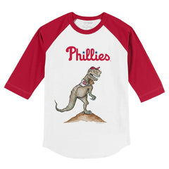 MLB Philadelphia Phillies Tiny Turnip Youth TT Rex 3/4-Sleeve Raglan T-Shirt
