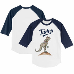 MLB Minnesota Twins Tiny Turnip Youth TT Rex 3/4-Sleeve Raglan T-Shirt