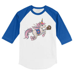 MLB Chicago Cubs Tiny Turnip Youth Unicorn 3/4-Sleeve Raglan T-Shirt