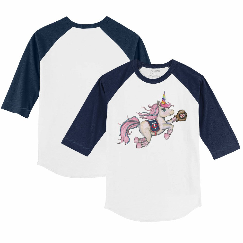 MLB Minnesota Twins Tiny Turnip Youth Unicorn 3/4-Sleeve Raglan T-Shirt