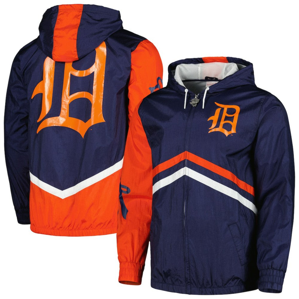 MLB Detroit Tigers Mitchell & Ness Undeniable Full-Zip Hoodie Windbreaker Jacket