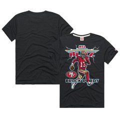 Brock Purdy Homage Unisex NFL Blitz Player Tri-Blend T-Shirt - San Francisco 49ers