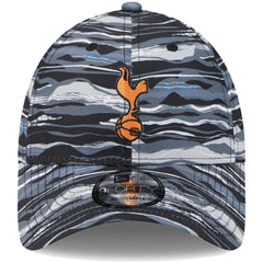 Tottenham Hotspur New Era Wave All Over Print 9FORTY Adjustable Hat - New Era Black