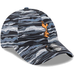 Tottenham Hotspur New Era Wave All Over Print 9FORTY Adjustable Hat - New Era Black