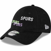 Tottenham Hotspur New Era Triple Wordmark 9FORTY Adjustable Hat - New Era Black