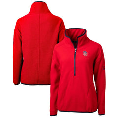 MLB San Diego Padres Cutter & Buck Women's Americana Logo Cascade Eco Sherpa Fleece Half-Zip Pullover Jacket