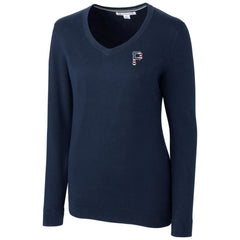 MLB Pittsburgh Pirates Cutter & Buck Women's Americana Logo Lakemont Tri-Blend V-Neck Pullover Sweater