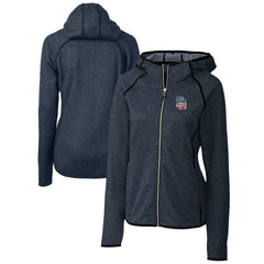MLB San Diego Padres Cutter & Buck Women's Americana Logo Mainsail Sweater-Knit Full-Zip Hoodie