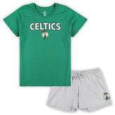 NBA Boston Celtics Women's Plus Size T-Shirt & Shorts Combo Set