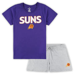 NBA Phoenix Suns Women's Plus Size T-Shirt & Shorts Combo Set