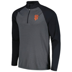 MLB San Francisco Giants Levelwear Charter Striped Raglan Quarter-Zip Top