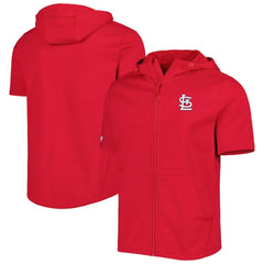 MLB St. Louis Cardinals Levelwear Recruit Full-Zip Short Sleeve Hoodie