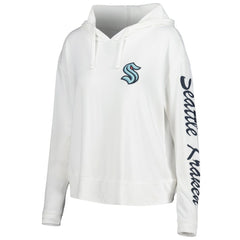 NHL Cream Seattle Kraken Concepts Sport Women's Accord Hacci Long Sleeve Hoodie Top