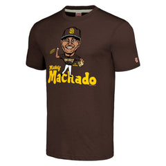 MLB Manny Machado San Diego Padres Homage Caricature Tri-Blend T-Shirt