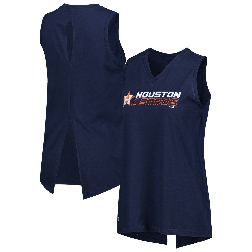 MLB Houston Astros Levelwear Women's Paisley Chase V-Neck Tank Top