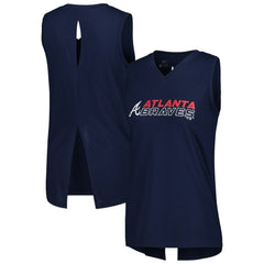 MLB Atlanta Braves Levelwear Women's Paisley Chase V-Neck Tank Top