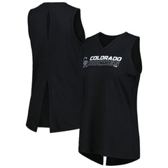 MLB Colorado Rockies Levelwear Women's Paisley Chase V-Neck Tank Top