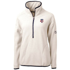 MLB Minnesota Twins Cutter & Buck Women's Cascade Eco Sherpa Half-Zip Pullover Jacket