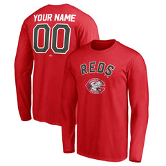 MLB Cincinnati Reds Personalized Cooperstown Collection Winning Streak Long Sleeve T-Shirt