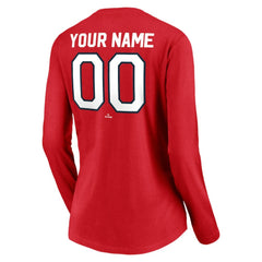 MLB Washington Nationals Women's Cooperstown Collection Personalized Winning Streak Long Sleeve V-Neck T-Shirt
