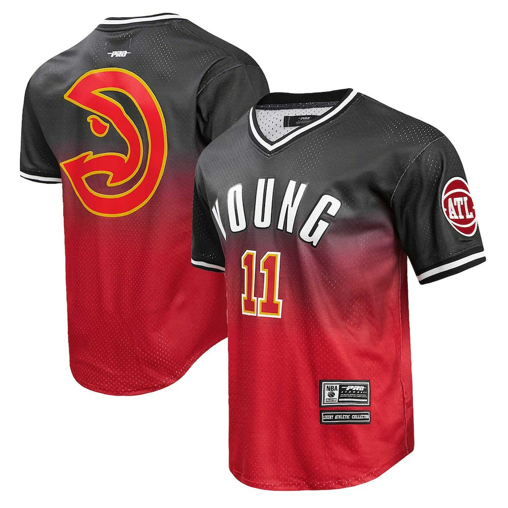 NBA Trae Young Atlanta Hawks Post Ombre Name & Number T-Shirt