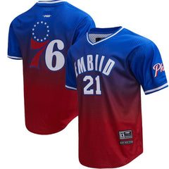 NBA Joel Embiid Philadelphia 76ers Post Ombre Name & Number T-Shirt