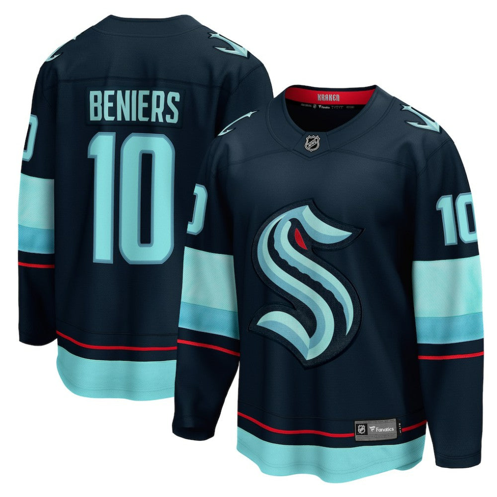 NHL Deep Sea Blue Matty Beniers Seattle Kraken Fanatics Premier Breakaway Player Jersey