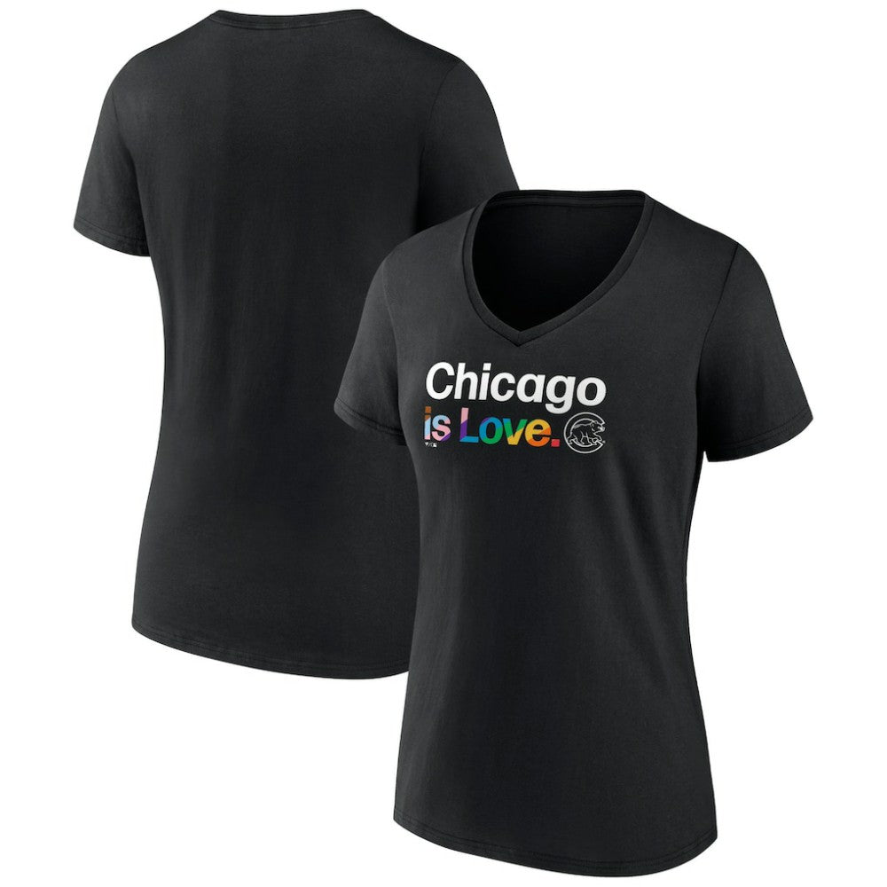 MLB Chicago Cubs Women's City Pride V-Neck T-Shirt