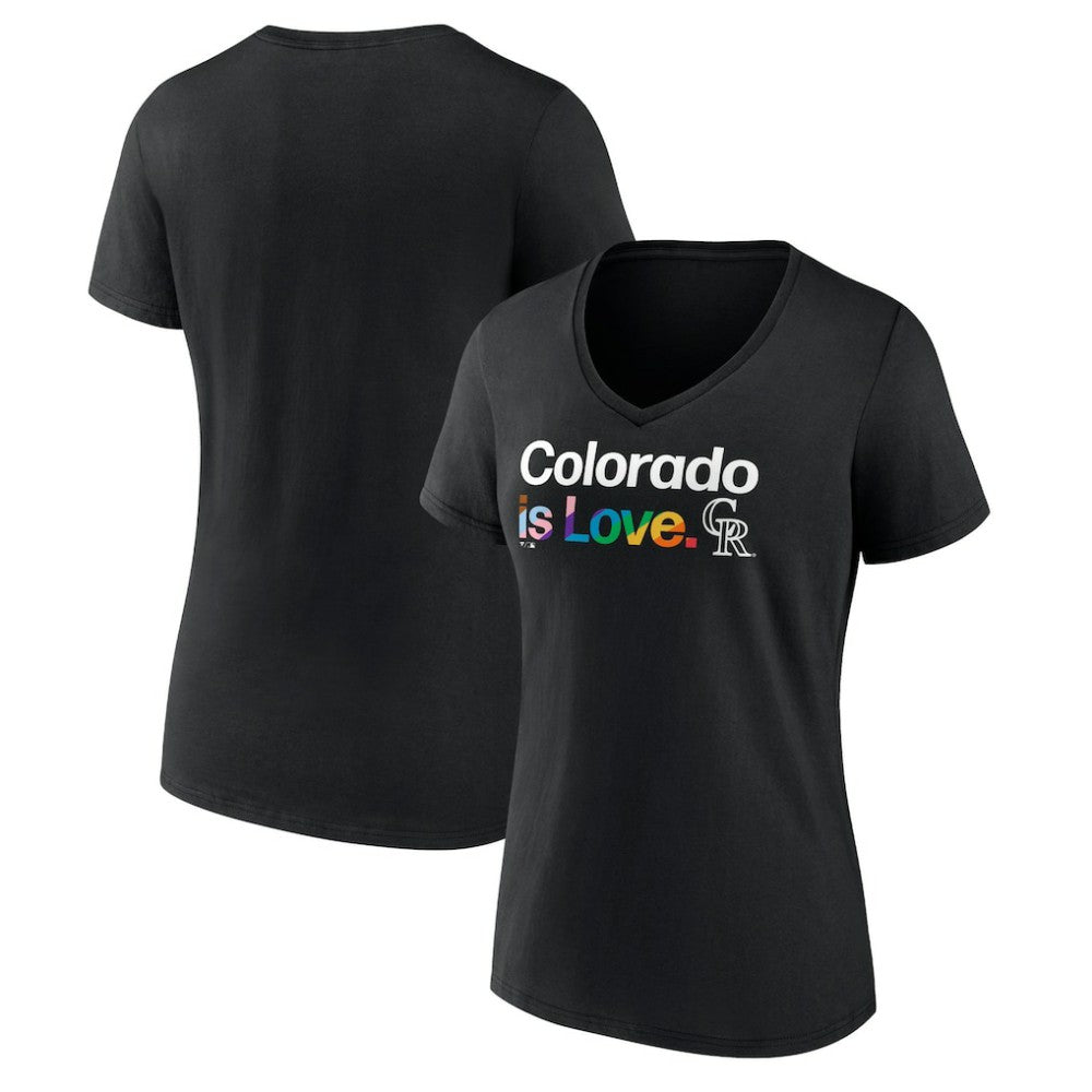 MLB Colorado Rockies Women's City Pride V-Neck T-Shirt