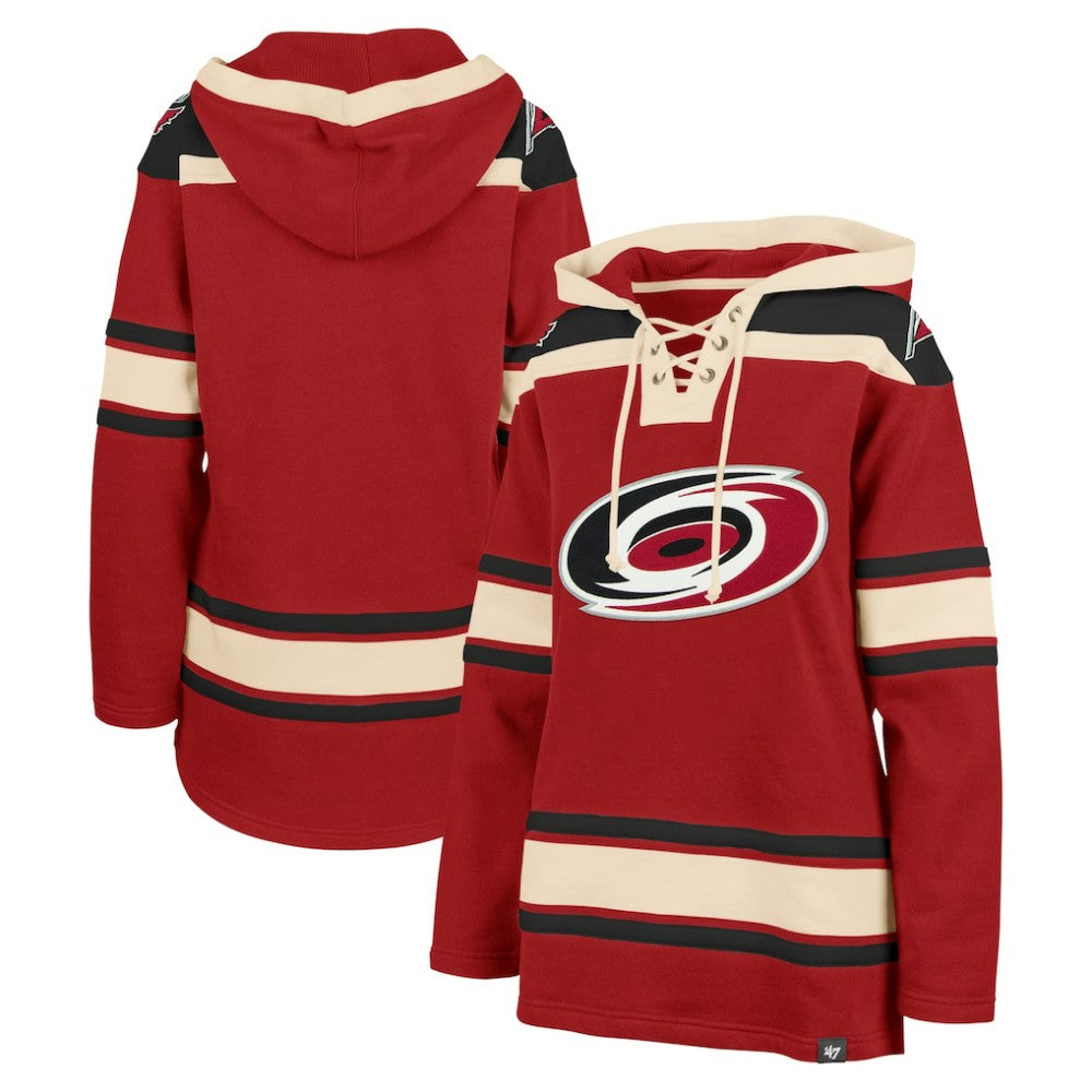 NHL Red Carolina Hurricanes '47 Women's Superior Lacer Pullover Hoodie