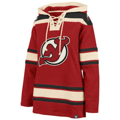 NHL Red New Jersey Devils '47 Women's Superior Lacer Pullover Hoodie