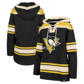 NHL Black Pittsburgh Penguins '47 Women's Superior Lacer Pullover Hoodie