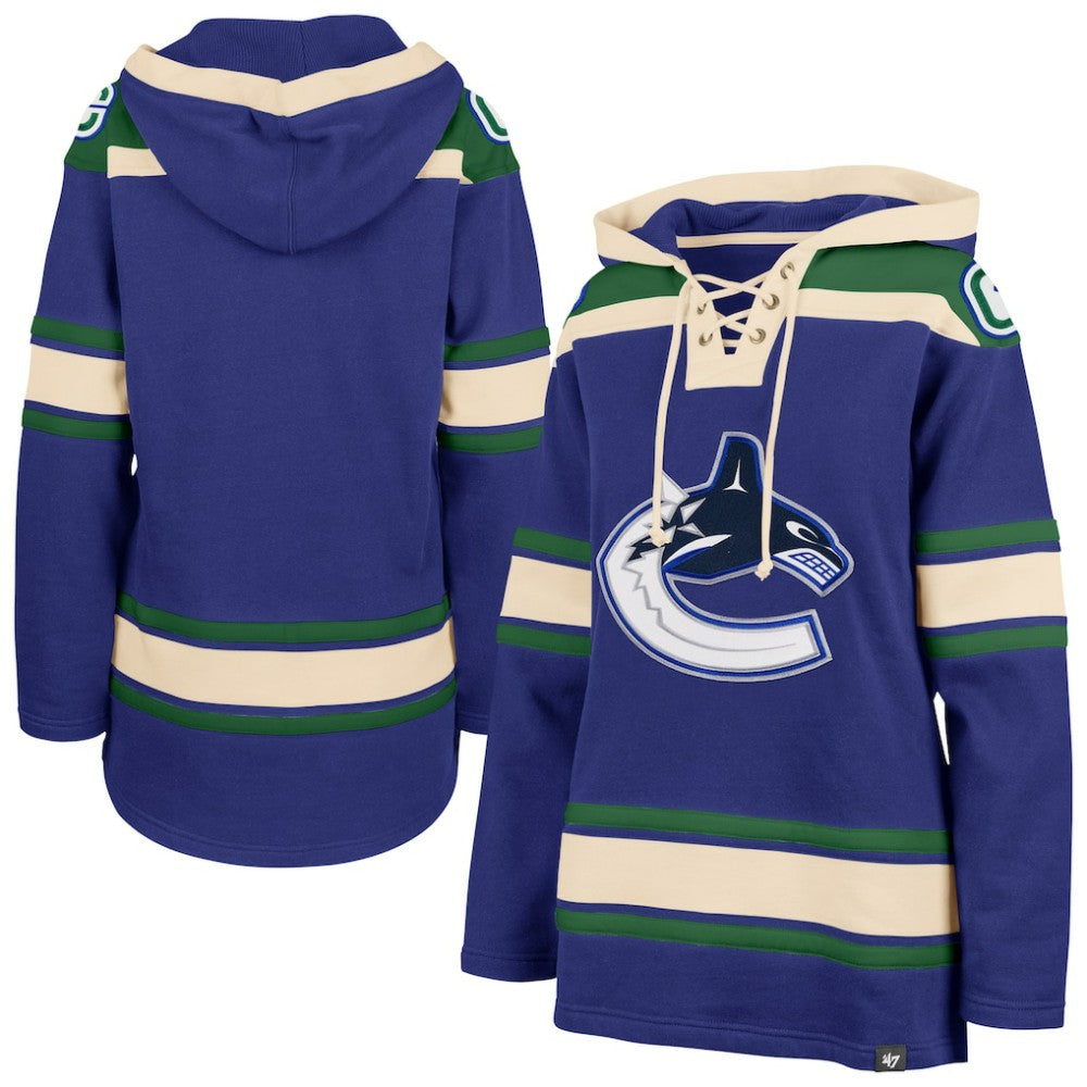 NHL Blue Vancouver Canucks '47 Women's Superior Lacer Pullover Hoodie