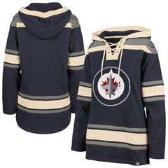 NHL Navy Winnipeg Jets '47 Women's Superior Lacer Pullover Hoodie