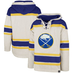 NHL Oatmeal Buffalo Sabres '47 Rockaway Lacer Pullover Hoodie
