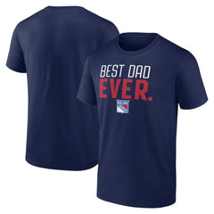 NHL Navy New York Rangers Best Dad Ever T-Shirt