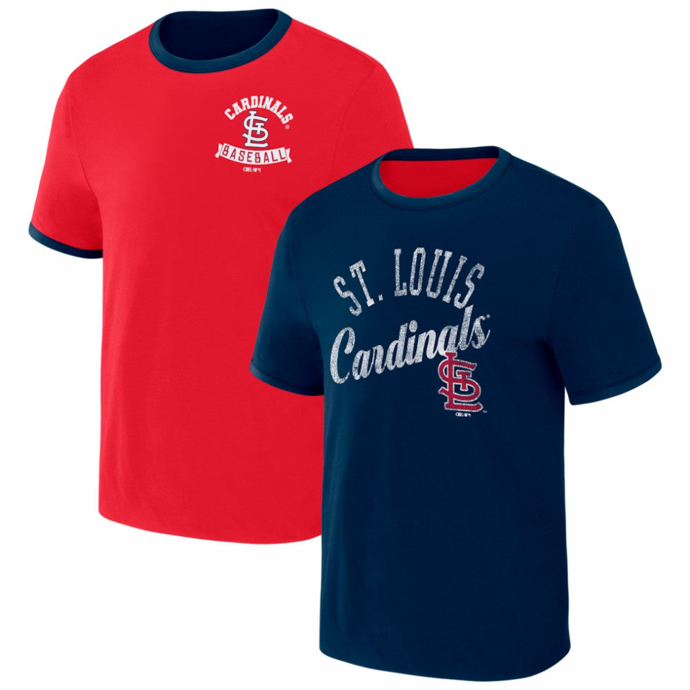 MLB St. Louis Cardinals Darius Rucker Collection by Fanatics Two-Way Ringer Reversible T-Shirt